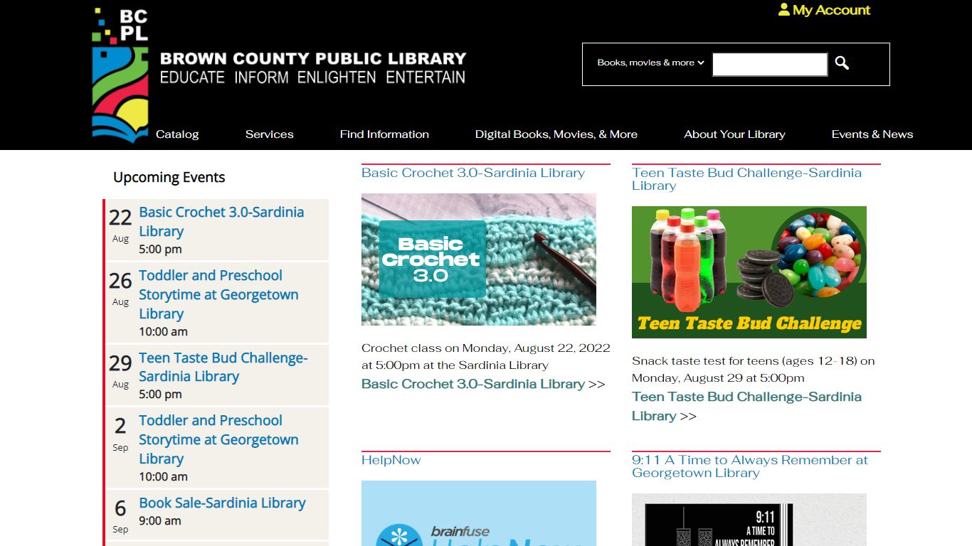 Home Page | Brown County Public Library